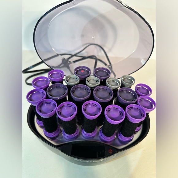 Remington KF 201 Velvet Hot Curlers Purple Grey No Clips 3 Sizes Tangle Free - Picture 2 of 5